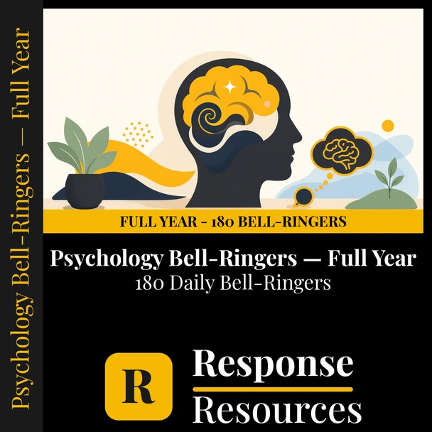 Psychology Bell Ringers FULL YEAR - 180 Daily Warm-Ups (Grades 9-12)