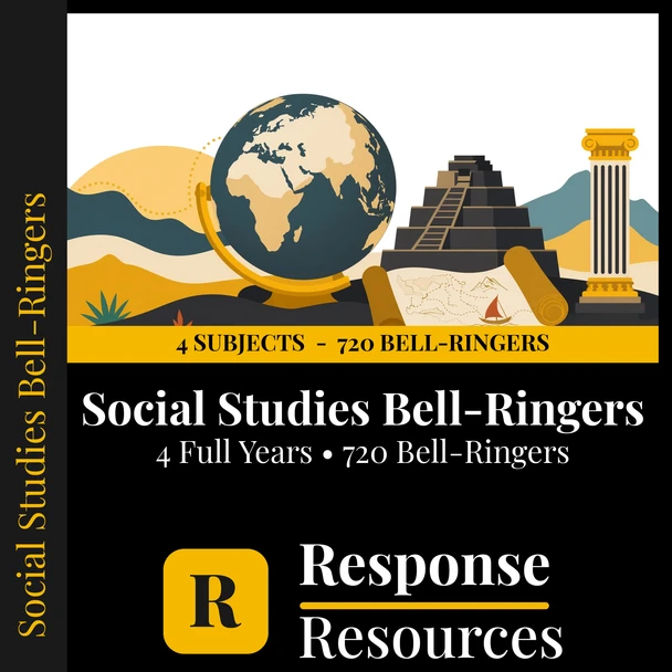 Social Studies Bell Ringers MEGA BUNDLE - 720 Warm-Ups, 4 Full Years