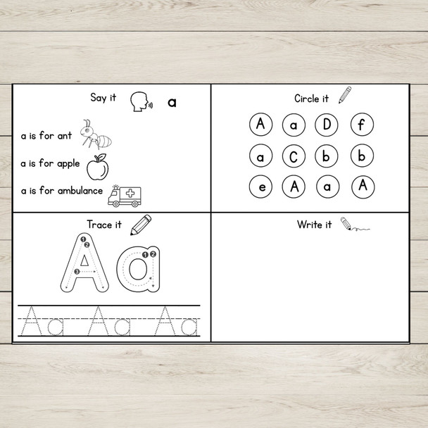 A-Z Activity Mats | Alphabet Letter Formation, Beginning Sounds, Tracing & Writing Practice
