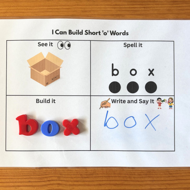 CVC Word Building Mats | Short Vowel AEIOU | Phonics Activity