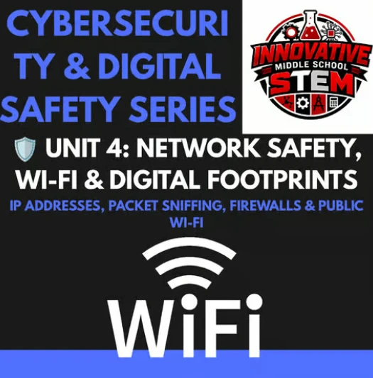 Network Safety, Wi-Fi & Digital Footprints | Cybersecurity Unplugged STEM Mini-Unit (Grades 6-12)