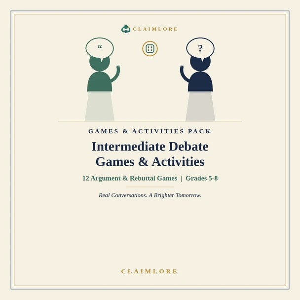10587 : Intermediate Debate Games and Activities Pack | 12 Games | ClaimLore