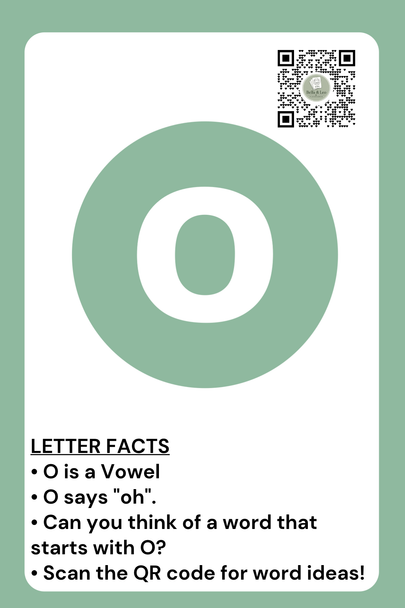Alphabet Flashcards with QR Codes 26 Printable Letter Cards Beginning Sounds
