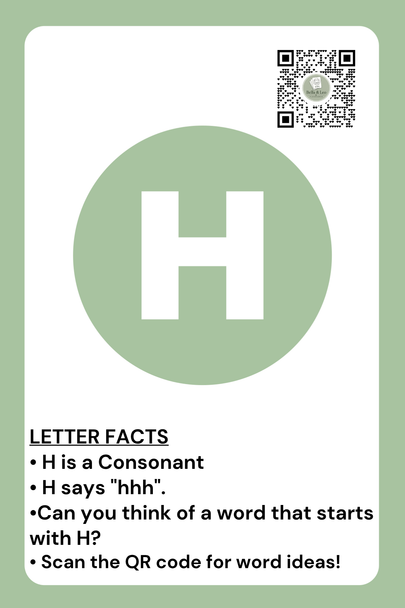 Alphabet Flashcards with QR Codes 26 Printable Letter Cards Beginning Sounds