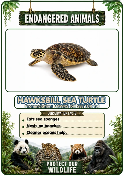 Endangered Animals of the World Flashcards 20 Printable Animal Flash Cards