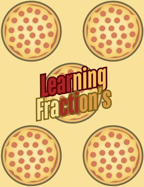 Pizza Fractions Flashcards | Math Vocabulary Cards | Fraction Activity