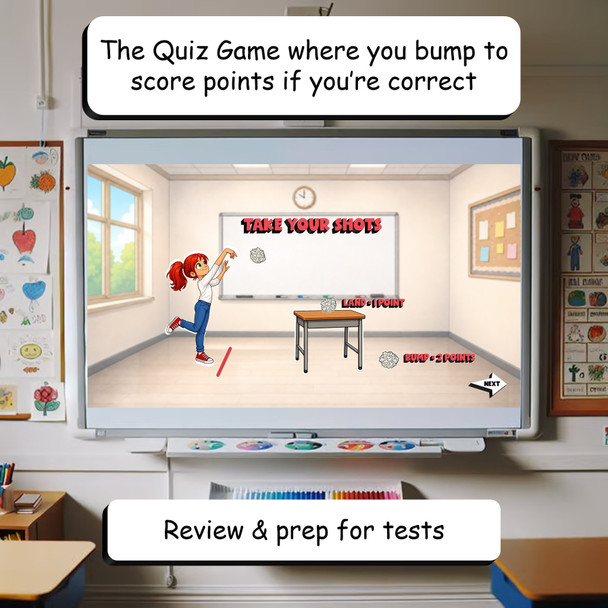 Fractions BUMP Math Game - No Prep Grade 5 Review Activity