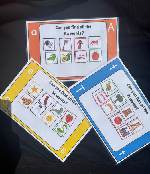 SATPIN Phonics Beginning Sounds Game -Literacy Center Activity