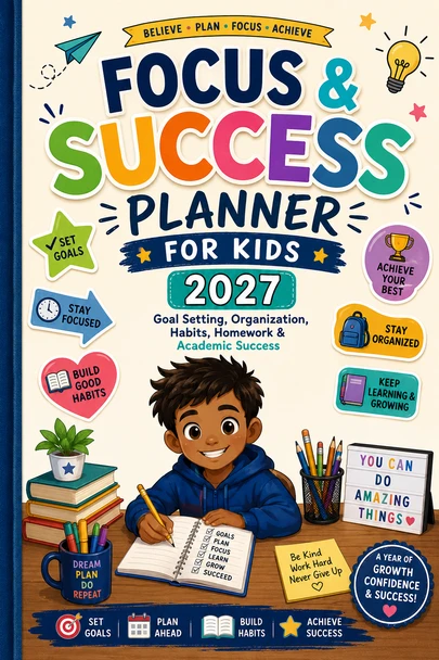 Focus & Success Planner for Kids 2027
