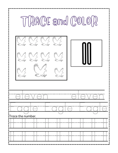 Numbers 1–20 Workbook | Trace, Write, Color & Number Words with Animals