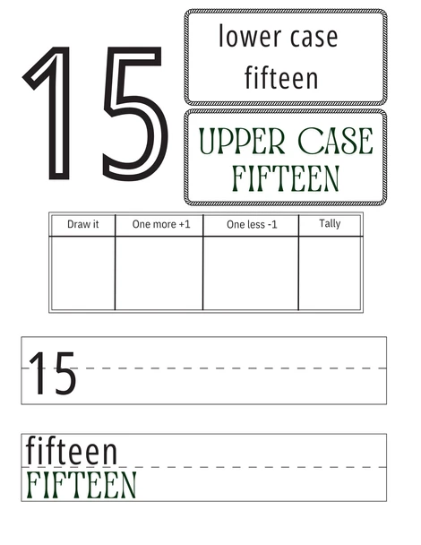 Number Words 1–20 Workbook | Trace, Write Uppercase & Lowercase |