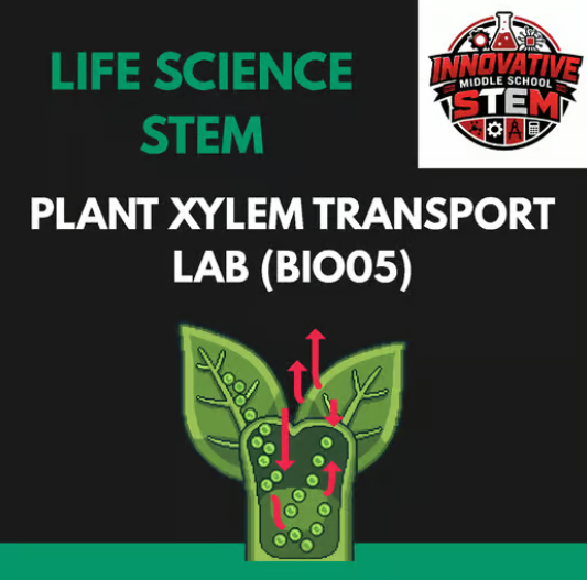 Plant Xylem Capillary Action Hydro-Transport STEM Lab (BIO05) | Middle School Life Science (Grades 6-8)