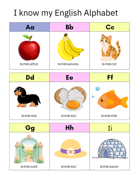 English & Spanish Bilingual Learning Posters for Kids | Alphabet, Shapes, MORE!