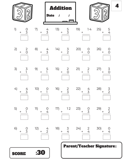 Addition & Subtraction Worksheets 0–20 | Math Practice Workbook | Life Skills