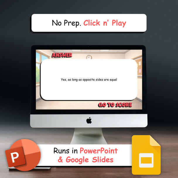 Properties of Rectangles BUMP Math Game - No Prep Grade 5 Review Activity