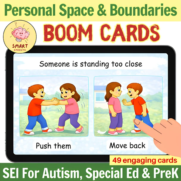 Personal Space & Boundaries Boom Cards | Autism, Special Ed & PreK-1st Grades