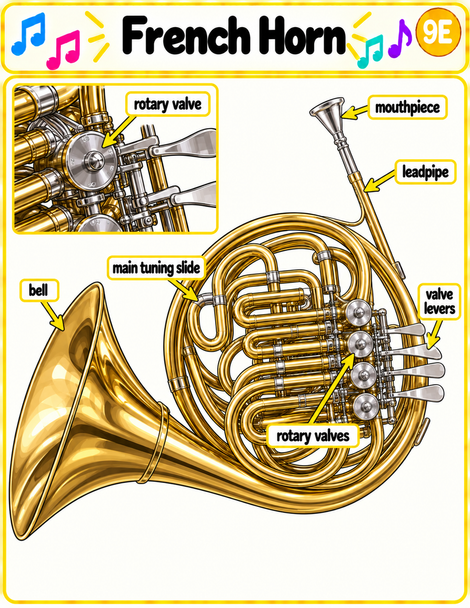 Beginning Band Instrument Care Posters & Parts Cards | Visual Routines | ELL