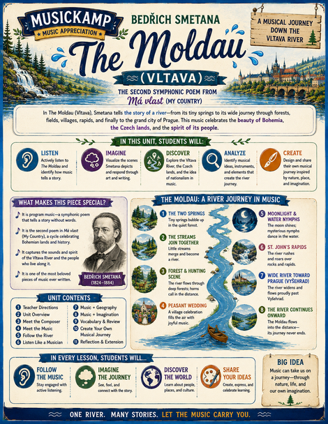 10624 : The Moldau (Vltava) by Smetana — Complete Music Listening Unit | Program Music