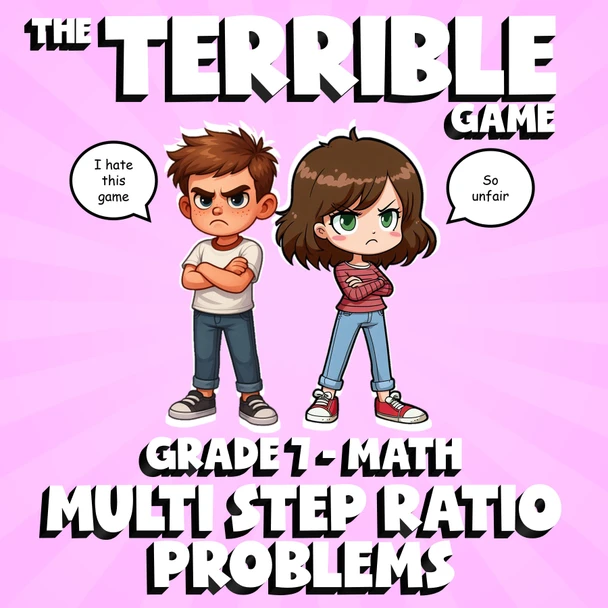 Multi Step Ratio Problems THE TERRIBLE GAME - No Prep Grade 7 Math Review