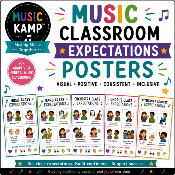 10624 : Music Classroom Expectations Posters | Band, Orchestra, Chorus & Concert