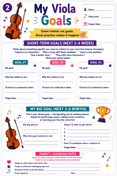 10624 : Music Practice Tracker for Kids - Complete Orchestra Set