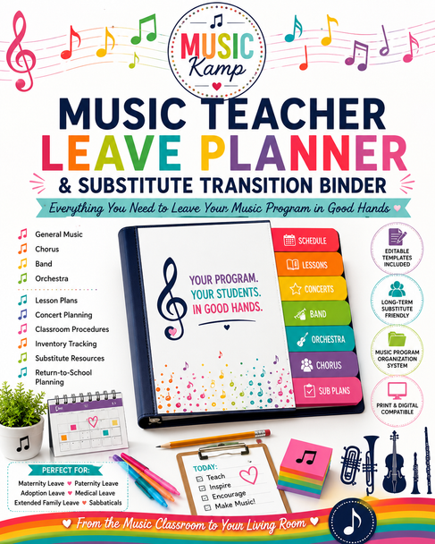 10624 : Music Teacher Leave Planner & Substitute Transition Binder