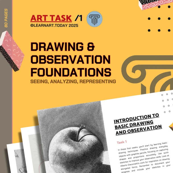 Drawing & Observation Foundations | Middle & High School | ART TASK 1