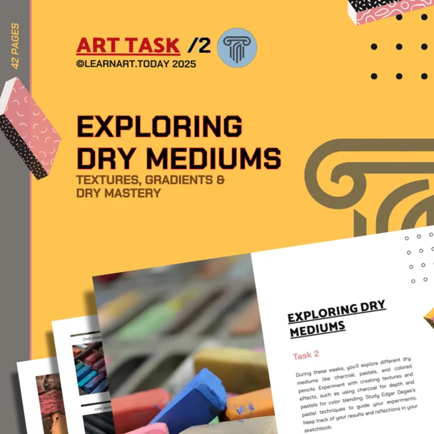Dry Mediums Exploration | Middle & High School | Foundations | ART TASK 2