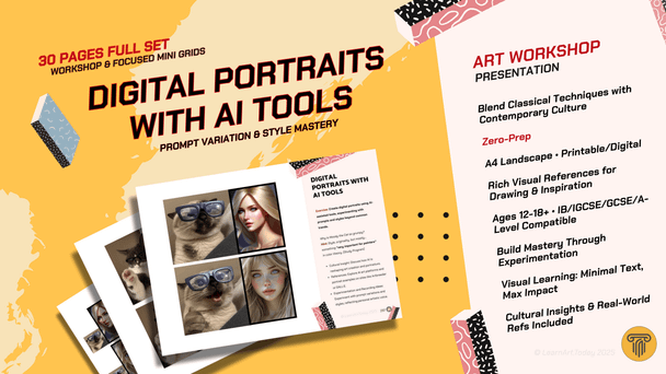 AI Art Workshop: Portraits & Landscapes | Middle & High School | Prompt Design