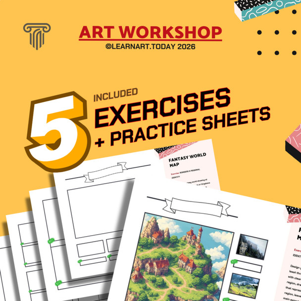 Fantasy World Map Art Workshop | Middle & High School | Cartography Art