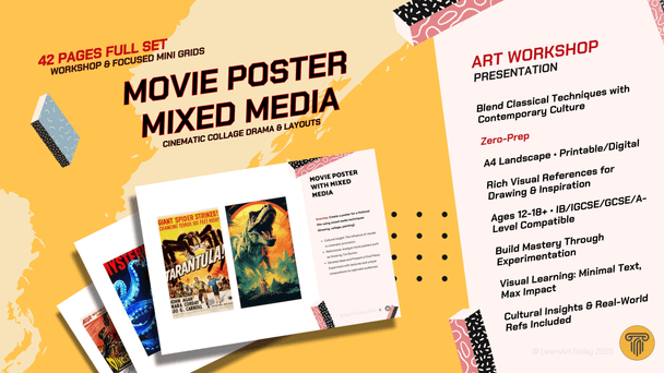Movie Poster Mixed Media Art Workshop | Middle & High School | Media