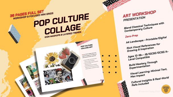 Pop Culture Collage Art Workshop | Middle & High School | Mixed Media