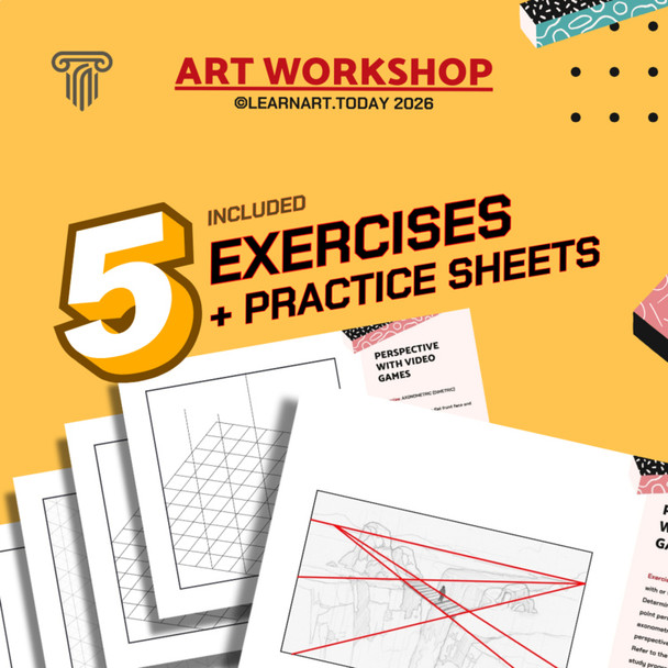 Video Games Perspective Art Workshop | Middle & High School | 3D Layout