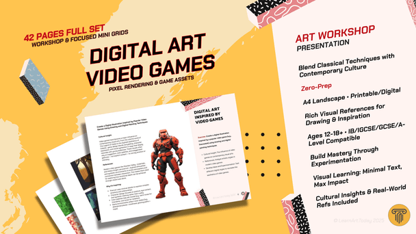 Video Games Pixel Art Workshop | Middle & High School | Digital Art