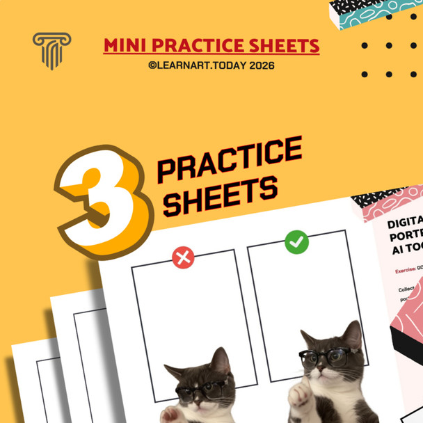 AI Digital Portraits Worksheets | Middle & High School | Prompts 3 Exercises