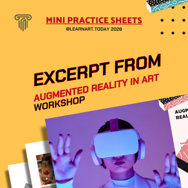 Augmented Reality Art Worksheets | Middle & High School | 3 Exercises