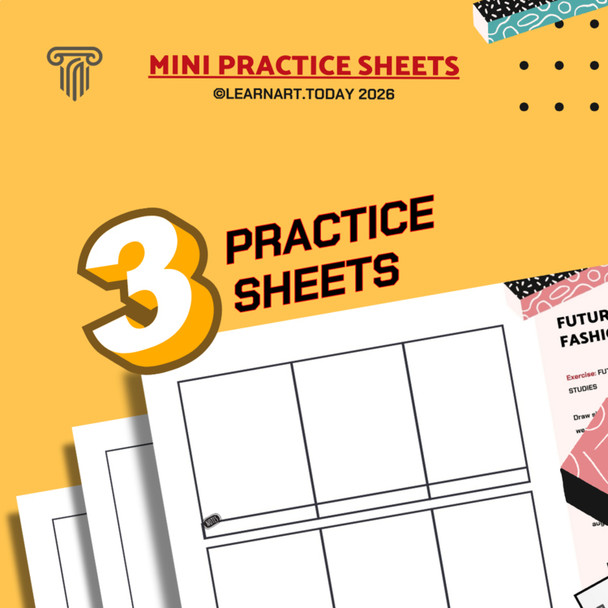 Futuristic Fashion Worksheets | Middle & High School | Silhouettes 3 Exercises
