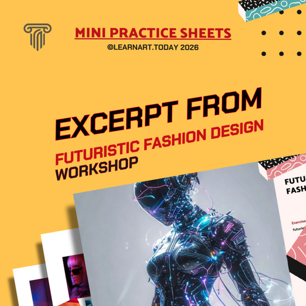 Futuristic Fashion Worksheets | Middle & High School | Silhouettes 3 Exercises