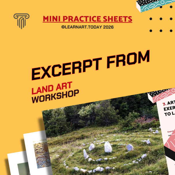 Land Art Environmental Worksheets | Middle & High School | 3 Exercises