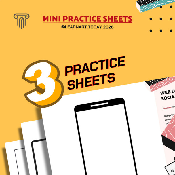 Web Design Composition Worksheets | Middle & High School | 3 Exercises