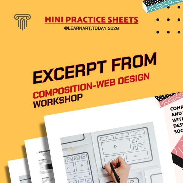 Web Design Composition Worksheets | Middle & High School | 3 Exercises