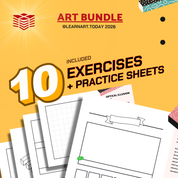 Imagination & Illusion Art Bundle  | Middle & High School | Fantasy Map + Optic'