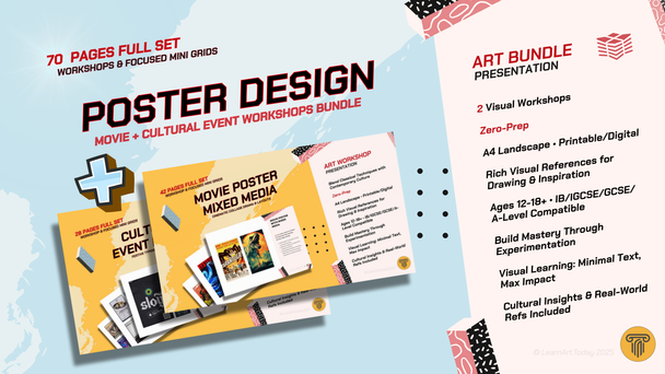 Poster Design Art Bundle | Middle & High School | Movie + Poster Workshops