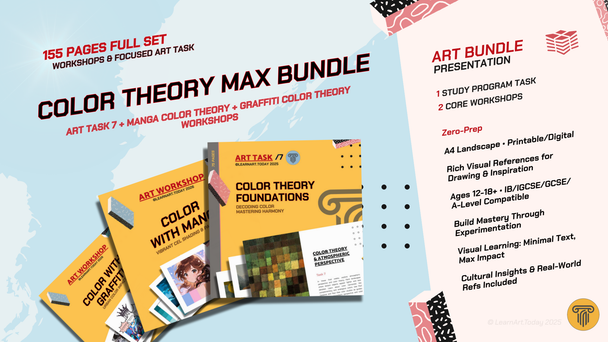 Color Theory MAX Art Bundle | Middle & High School | ART TASK 7 + 2 Workshops