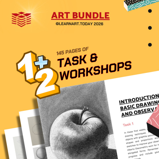 Drawing & Observation MAX Art Bundle | Middle High School | TASK 1 + 2 Workshops