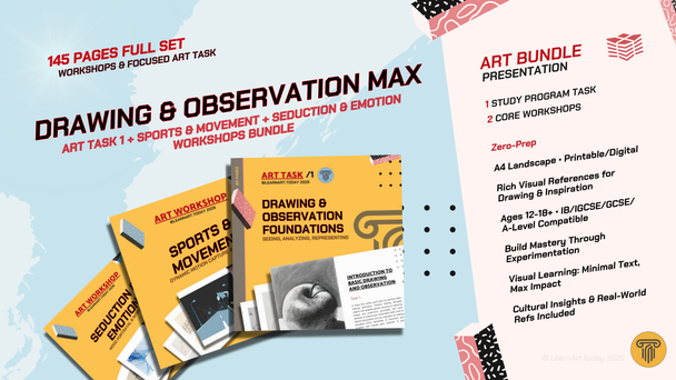 Drawing & Observation MAX Art Bundle | Middle High School | TASK 1 + 2 Workshops