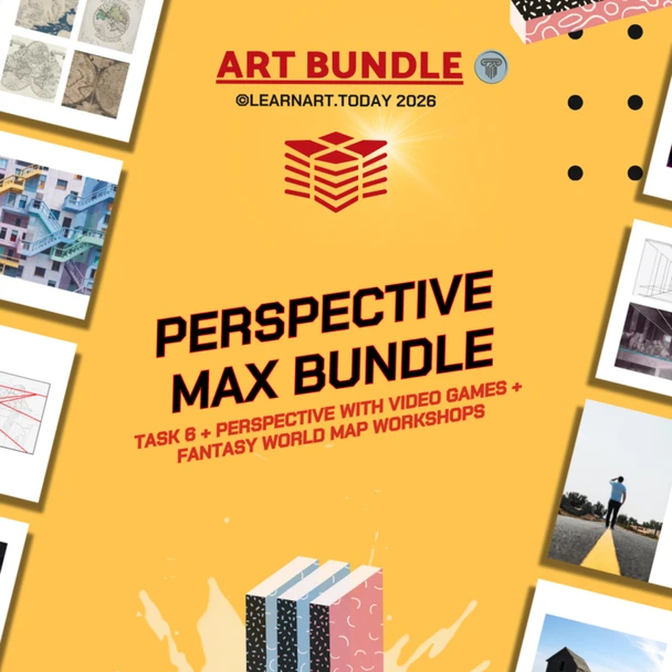 Perspective MAX Art Bundle | Middle & High School | ART TASK 6 + 2 Workshops
