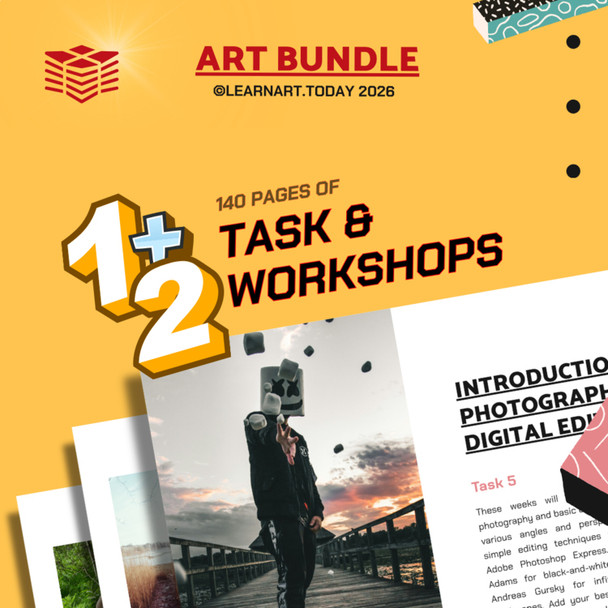 Photography MAX Art Bundle | Middle & High School | ART TASK 5 + 2 Workshops