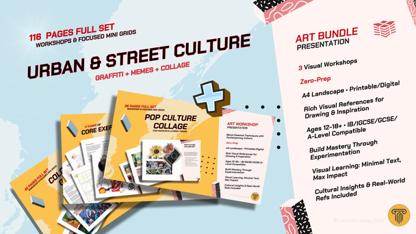 Urban & Street Culture Art Bundle | Middle & High School | 3 Workshops