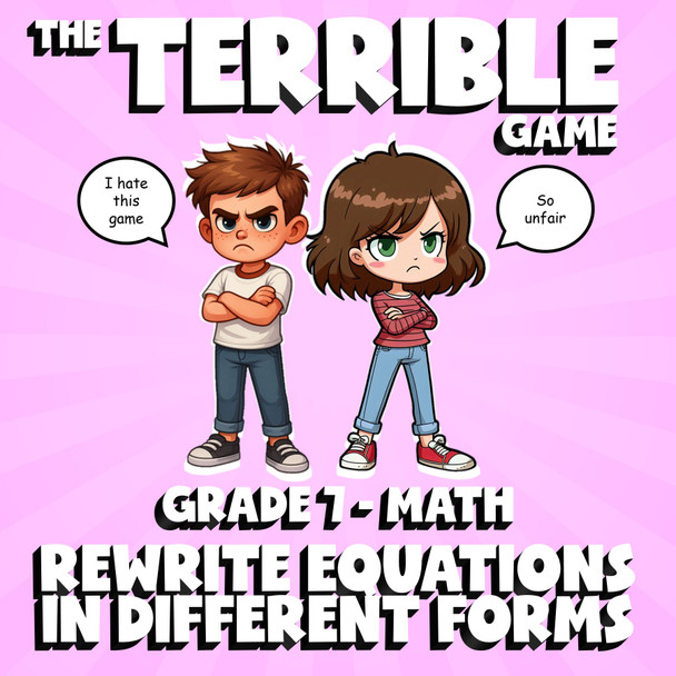 Rewrite Equations in Different Forms THE TERRIBLE GAME - Grade 7 Math Review